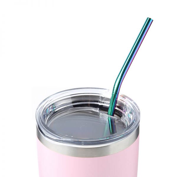 Stainless Steel Straws, Reusable Comfortable Rounded tip Reusable Drinking Straws-EHO98001