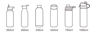 water bottle size custom