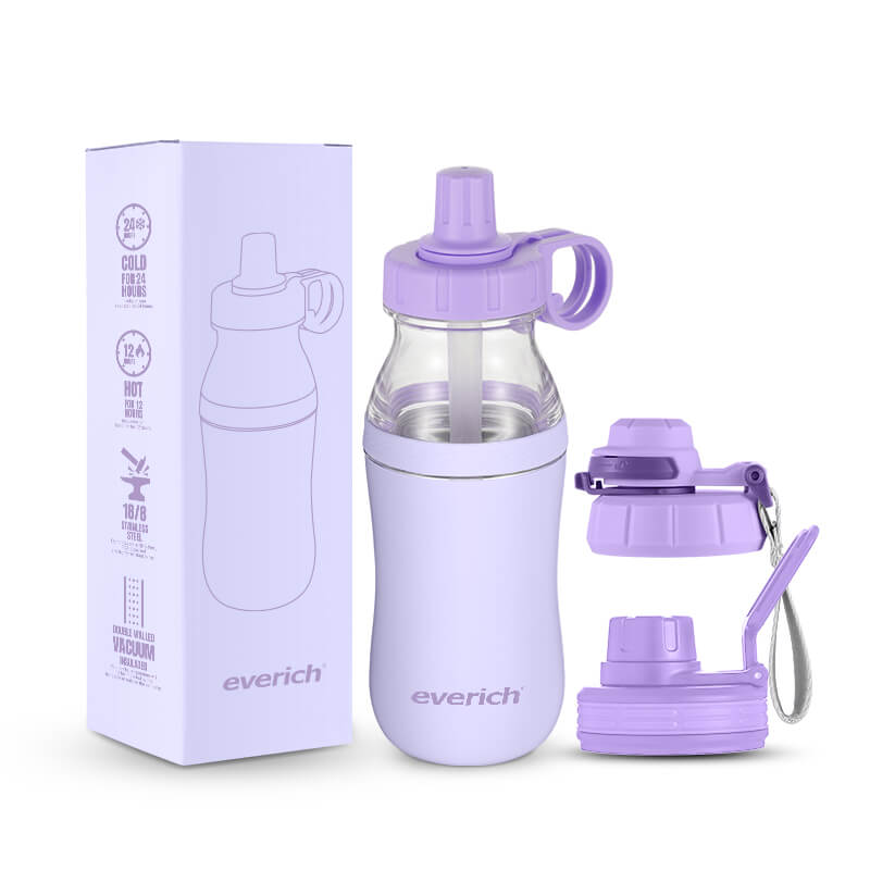 24 Oz Double Wall Vacuum Insulated Water Bottle Everichhydro