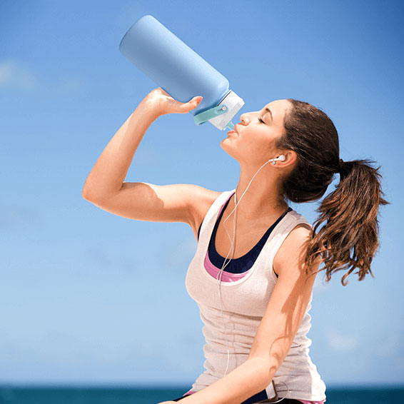 Insulated Sports Water Bottle with Straw 01634A - Image 2