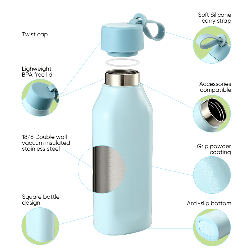 Vacuum Insulated Square Water Bottle 01676 - Image 4