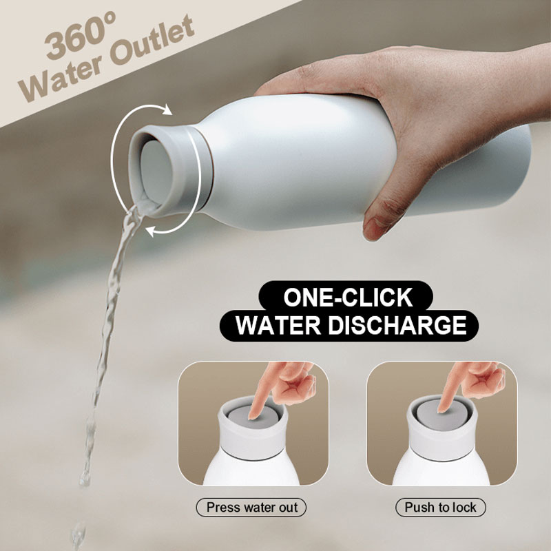 600ml Water Outlet Stainless Steel Bottle 01747C - Image 4