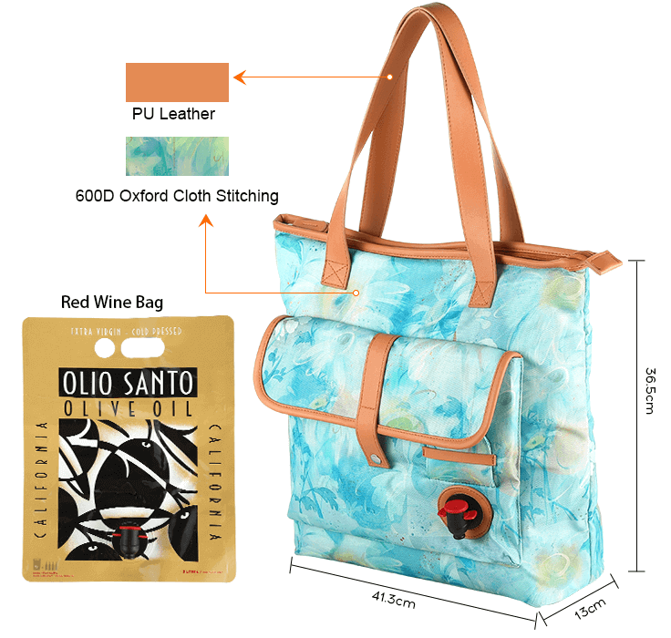 Insulated Wine Bottle Cooler Bag - Image 3