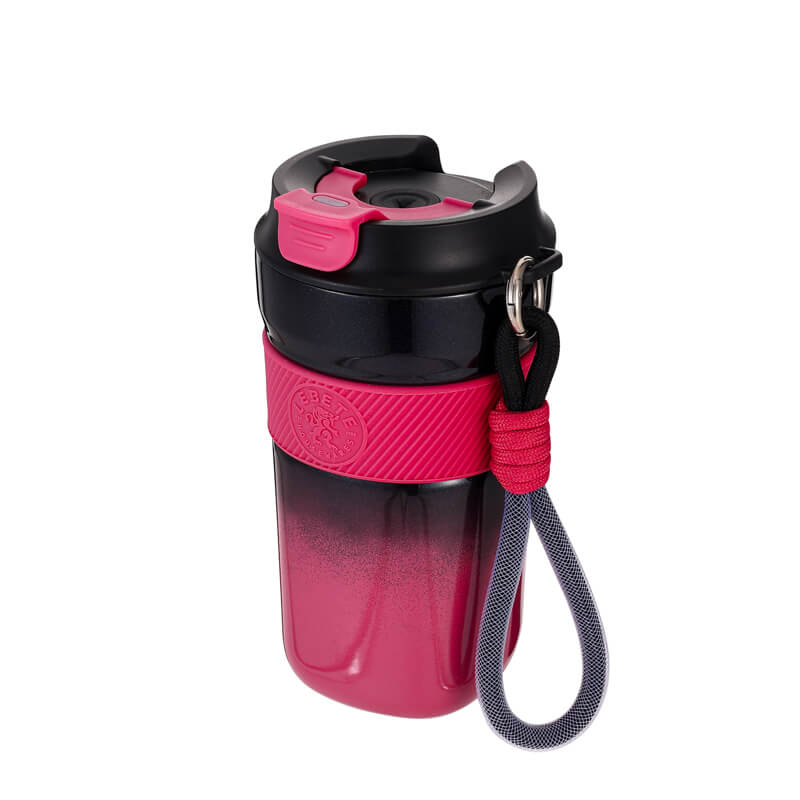 travel coffee tumbler with handle strap