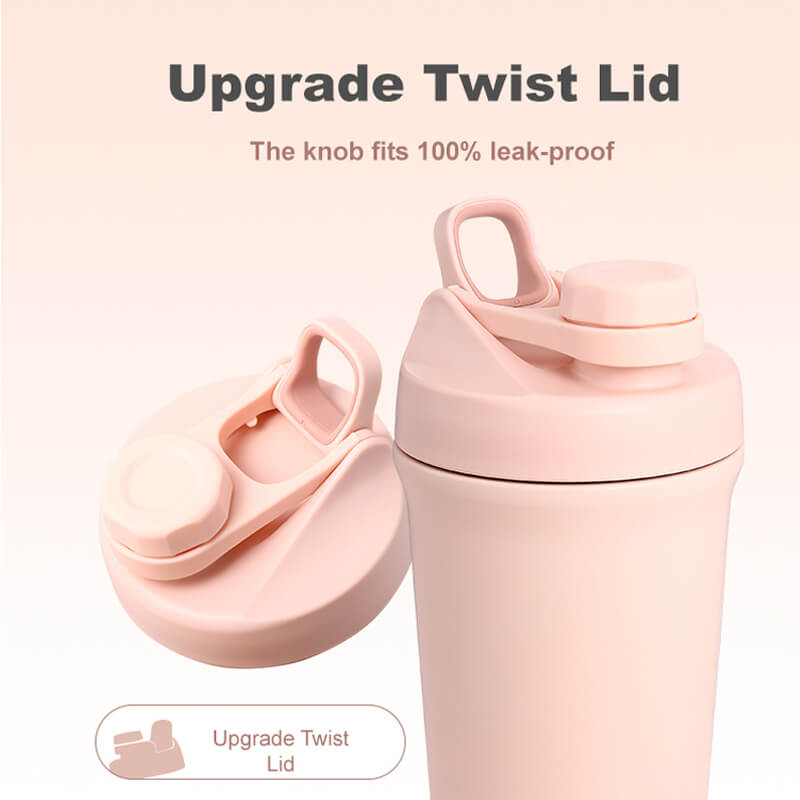 Metal Shaker Bottle with Twist Lid01706 - Image 4