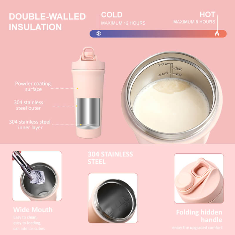 Metal Shaker Bottle with Twist Lid01706 - Image 6