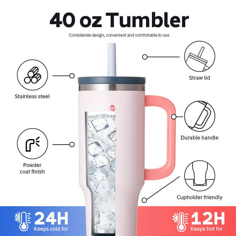Insulated Tumbler with Straw 19325B - Image 5