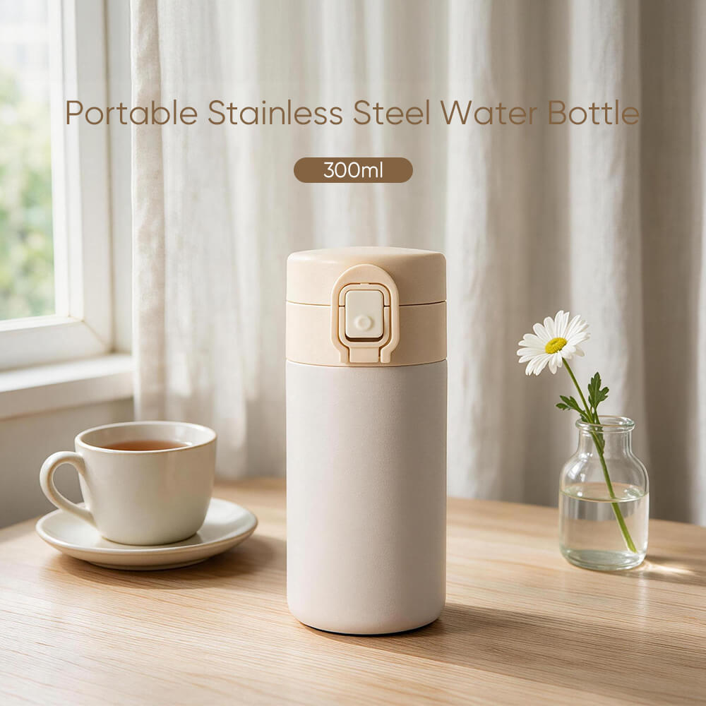 300ml One-Touch Stainless Steel Water Bottle 01727A - Image 3