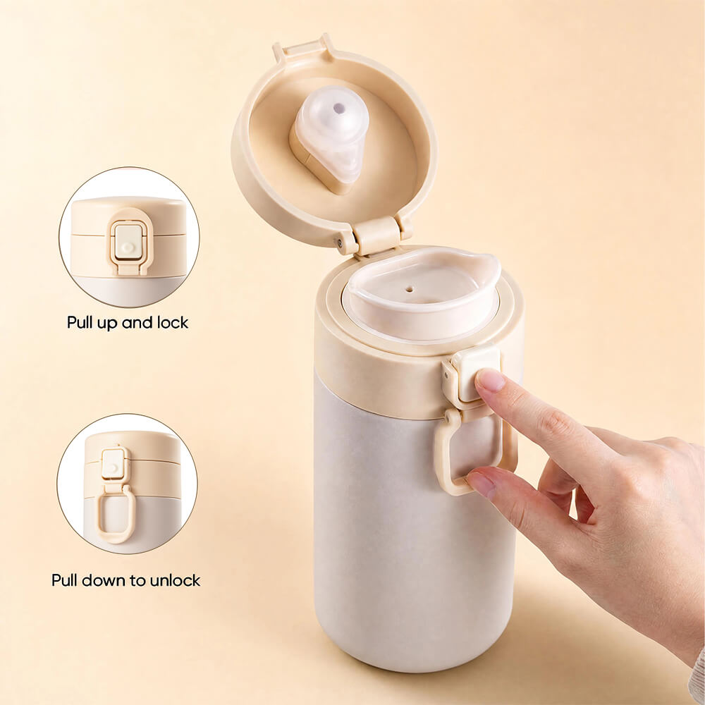 300ml One-Touch Stainless Steel Water Bottle 01727A - Image 7